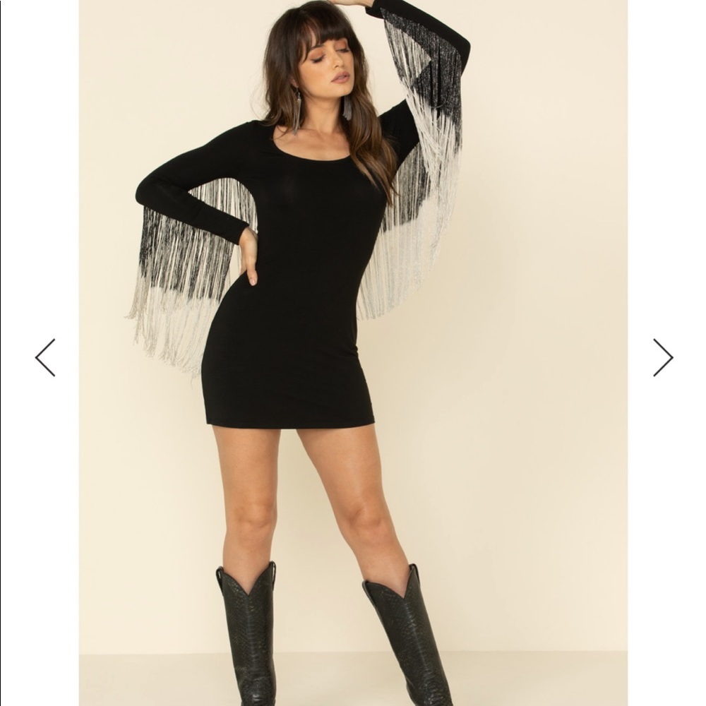 IDYLLWIND WOMEN'S QUEEN OF THE NIGHT FRINGE DRESS